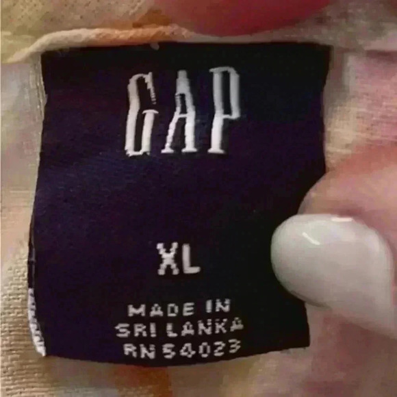 Vintage Gap Boho Pastel Striped Shirt‎ Women's Size XL - Picture 5 of 5